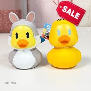 Duckalooz Looney Tunes Bugs Bunny & Tweety Bird Rubber Duck Jeep Ducking Set NWT